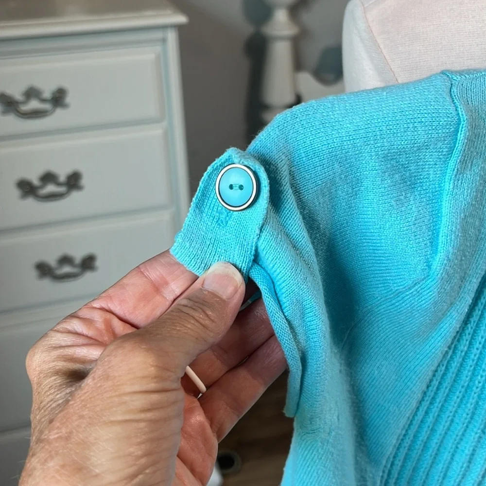 Justice Sky Blue Open Sweater